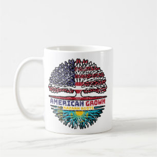 Kasachstan Kasachstan USA Tree Roots Flag Kaffeetasse