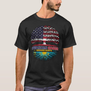 Kasachstan Kasachstan USA Tree Roots Flag T-Shirt