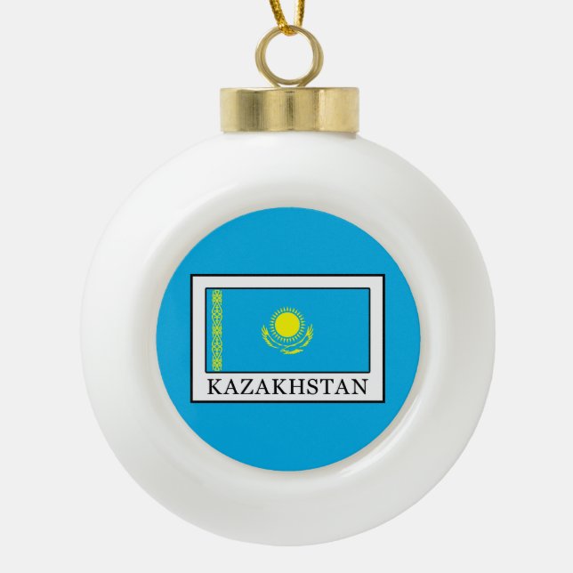 Kasachstan Keramik Kugel-Ornament (Vorderseite)