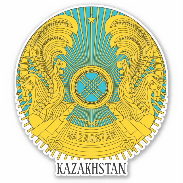 Kasachstan National Emblem Patriotic Aufkleber (Vorderseite)