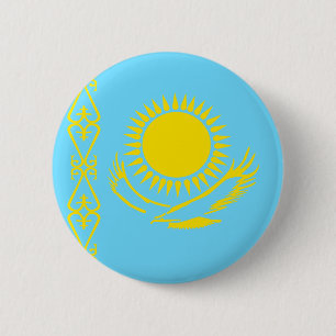 Kasachstan-Qualitäts-Flagge Button