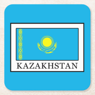 Kasachstan Rechteckiger Pappuntersetzer