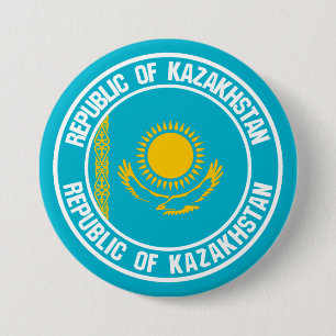 Kasachstan Runde Emblem Button