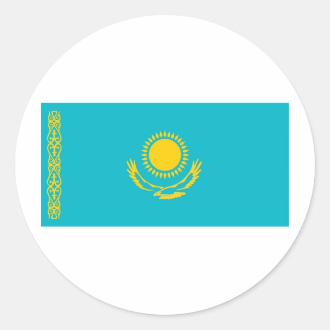 Kasachstan Runder Aufkleber (Vorderseite)