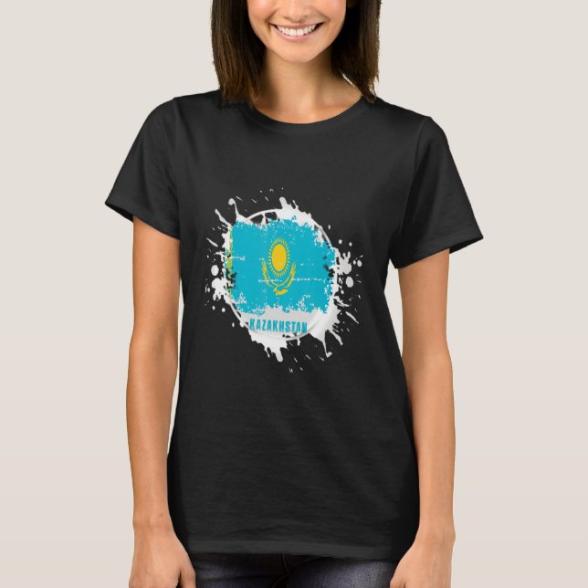 Kasachstan Splash T-Shirt (Vorderseite)