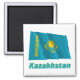 Kasachstan Waving Flag mit Namen Magnet (Vorne)