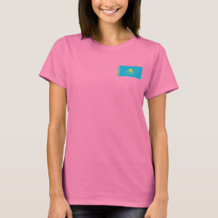 Kasachstanflaggen- und -karten-DK-T - Shirt