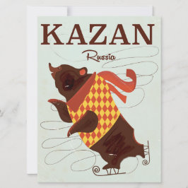 Kasan Russland trägt ein altes Reiseplakat