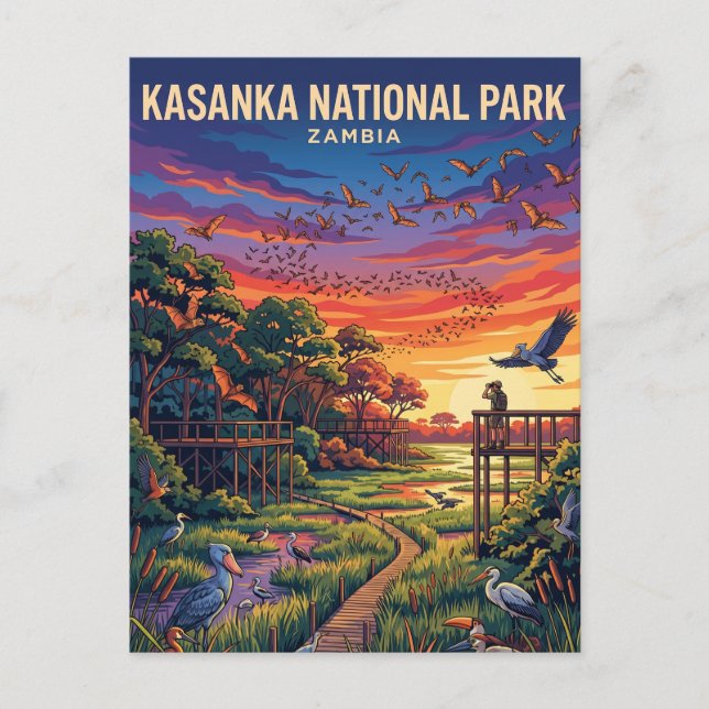 Kasanka-Nationalpark Sambia Postkarte (Vorderseite)