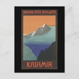 Kaschmir Indian Staat Railways Postkarte