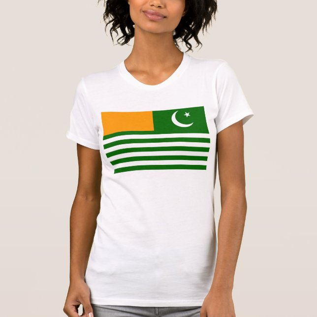 Kaschmir-Landesflaggeprovinz-Regionssymbol T-Shirt (Vorderseite)