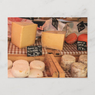 Käse auf dem Markt Postkarte