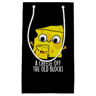 Käse aus dem alten Block Funny Food Pun Dark BG Kleine Geschenktüte