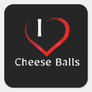Käse Balls Novelty Appetizers Quadratischer Aufkleber