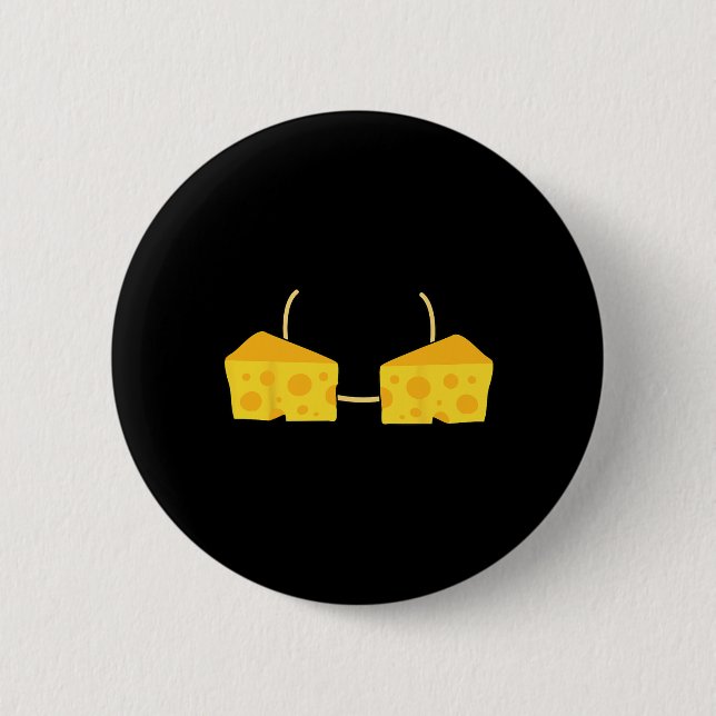 Käse Bra Kostüm Niedlich leicht Essen Halloween Ge Button (Vorderseite)