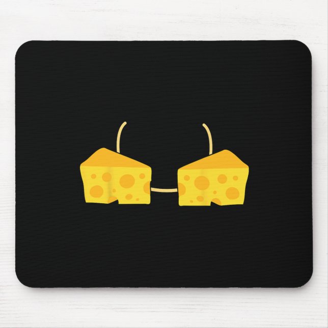 Käse Bra Kostüm Niedlich leicht Essen Halloween Ge Mousepad (Vorne)