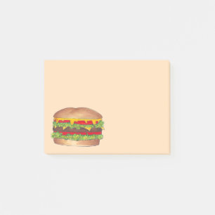 Käse Burger Hamburger Cheeseburger Fast Food Post-it Klebezettel