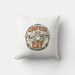 Käse Charcuterie Katze Käse Charcuterie Katze Vint Kissen