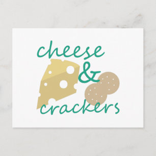 Käse & Crackers Postkarte