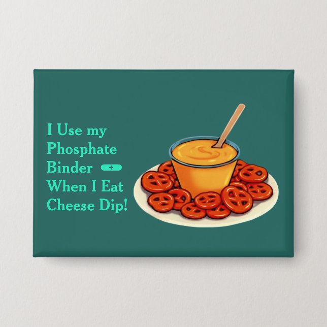 Käse-Dip-Phosphat-Binder-Knopf Button (Vorderseite)
