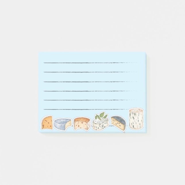 Käse-Enthusiast Post-it Klebezettel (Vorderseite)