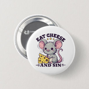 Käse essen und sündigen button