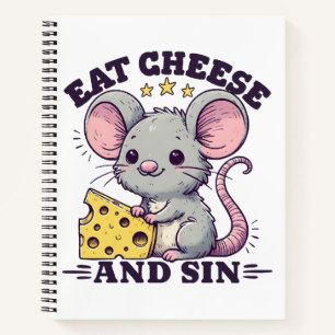 Käse essen und sündigen notizbuch