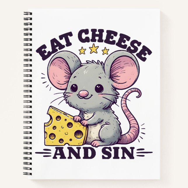Käse essen und sündigen notizbuch (Vorderseite)
