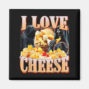 Käse-Food-Liebhaber Lustiges Skelett-Meme-Humor Mä Magnet