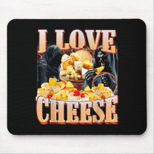 Käse-Food-Liebhaber Lustiges Skelett-Meme-Humor Mä Mousepad