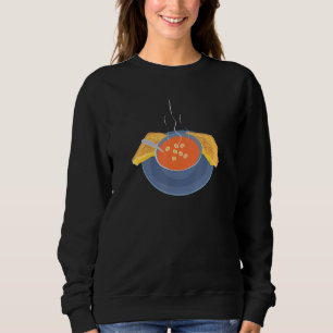 Käse, gegrillt, Tomatensaupe Crackers Comfort Food Sweatshirt