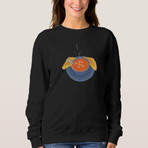 Käse, gegrillt, Tomatensaupe Crackers Comfort Food Sweatshirt