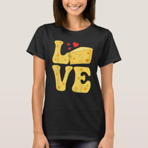Käse Gouda Feta Cheddar LIEBE T-Shirt