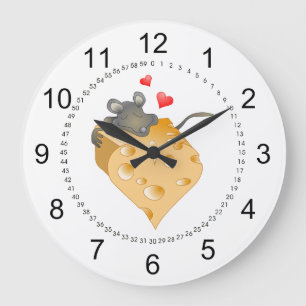 Käse Große Wanduhr
