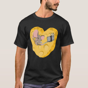 Käse Herz Funny Fotograf Maus Say Käse T-Shirt