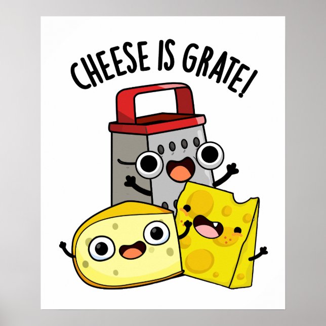 Käse ist ein großartiger Funny Food Puff Poster (Vorne)