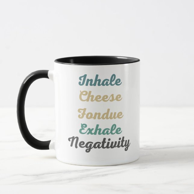 Käse-Käse-Fondue-Exhale-Negativations-Tasse in Gru Tasse (Links)