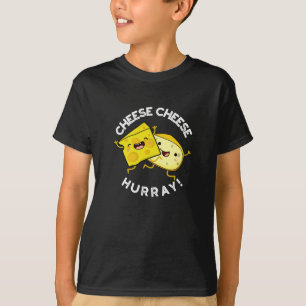 Käse Käse Hurray Funny Cheese Pun Dark BG T-Shirt