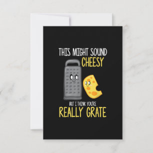 Käse Lover Niedlich Food Pun Cheesy Party Kostüm RSVP Karte