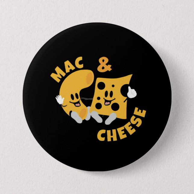 Käse Mac & Cheese Funny Gift Idee Button (Vorderseite)