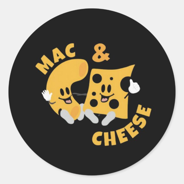 Käse Mac & Cheese Funny Gift Idee Runder Aufkleber (Vorderseite)