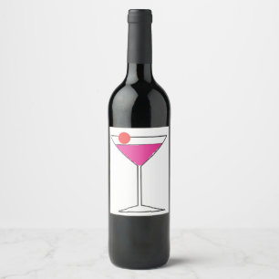 Käse mit Cherry Flasche Weinetikett