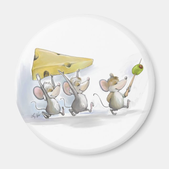 Käse (mit Oliven) Magnet (Vorne)