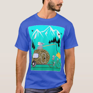 KÄSE MOTIVIERUNG MICE CAMPER BIKE TOUR BERG C T-Shirt