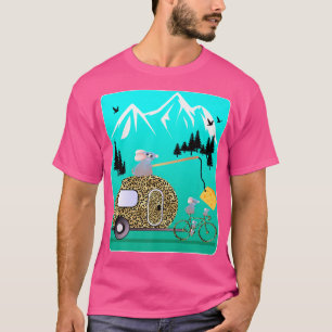 KÄSE MOTIVIERUNG MICE CAMPER BIKE TOUR BERG C T-Shirt