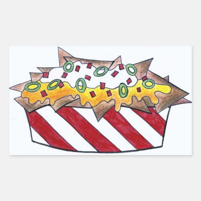 Käse Nachos Nacho Snack Chips Junk Food Stickers (Vorderseite)