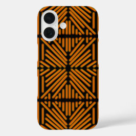 Käse-Nudel-Gekritzel-Kunst symmetrisches Linienmus iPhone 16 Hülle