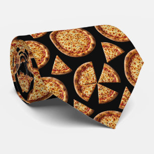 Käse-Pizza-Krawatte im Fast-Food-Muster Novelty- Krawatte