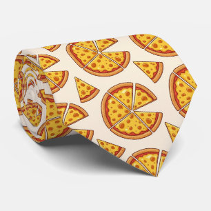 Käse-Pizza-Schlips Fast-Food-Muster-Krawatte Krawatte
