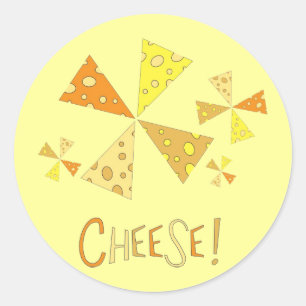Käse! Runder Aufkleber